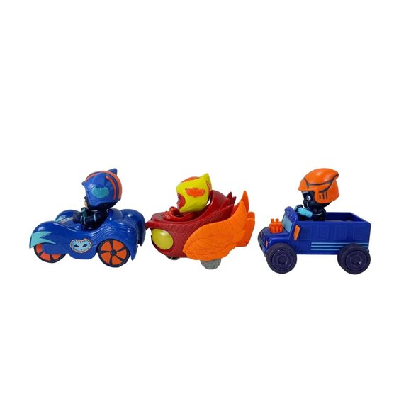 Pj Masks Action Racers Owlette Night Ninja Catboy Lot Of 3 Toy Vehicles - Picture 4 of 6
